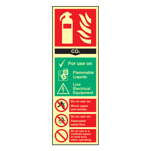 Fire extinguisher: CO2 - PHO (100 x 300mm)