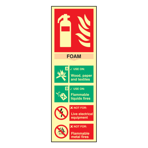Fire extinguisher: Foam - PHO (100 x 300mm)