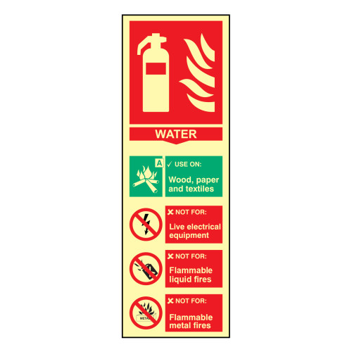 Fire extinguisher: Water - PHO (100 x 300mm)