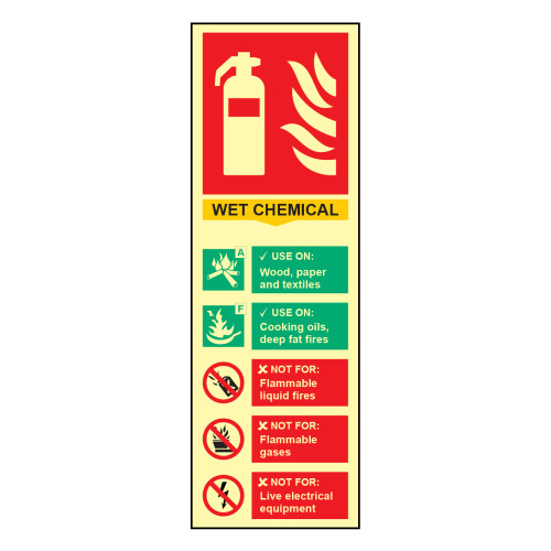 Fire extinguisher Wet chemical - PHO (100 x 300mm)