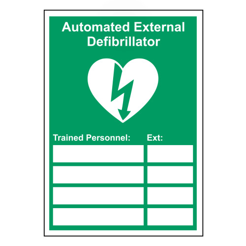 Automated External Defibrillator Trained Personnel- PP (210 x 148mm)