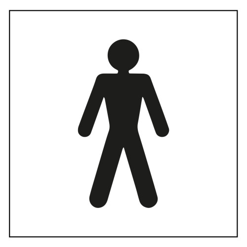 Gents Symbol - 1.2mm Recyclable PP (150 x 150mm)