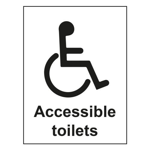 Accessible Toilets - 1.2mm Recyclable PP (150 x 200mm)