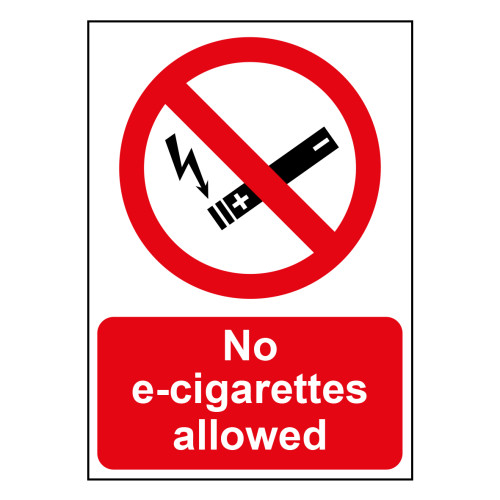 No e-cigarettes allowed - 1.2mm Recyclable PP (148 x 210mm)