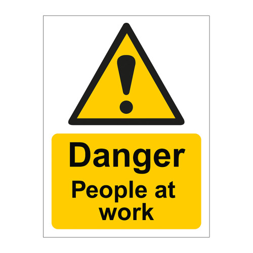 Danger People at work1.2mm Recyclable PP (300 x 400mm)