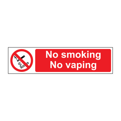 No Smoking, No Vaping - SAPP (200 x 50mm)