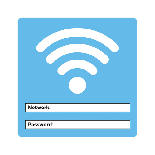 Wifi Network Signs (Blue) - SAV (200 x 200mm)