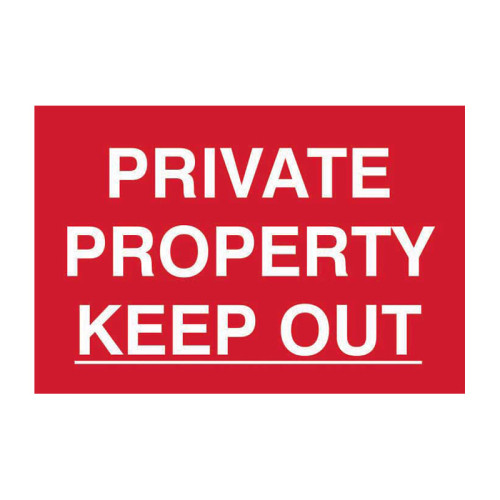 Private property Keep out - Self Adhesive PP (300 x 200mm)