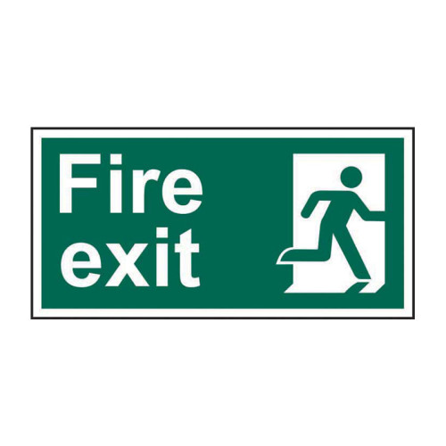 Fire exit man right Self Adhesive PP (300 x 150mm)