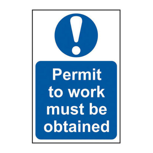 Permit to work 1.2mm Recyclable PP - 1.2mm Polypropylene Non Adhesive - Non Bagged (400 x 600mm)