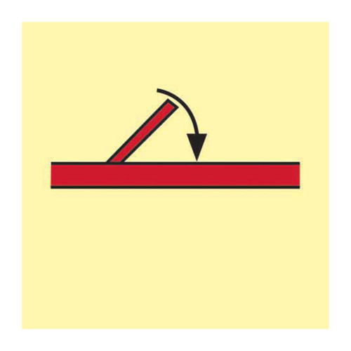 'A Class Fire Door (Self Closing)' Sign, Flexible Photoluminescent Vinyl (150mm x 150mm)