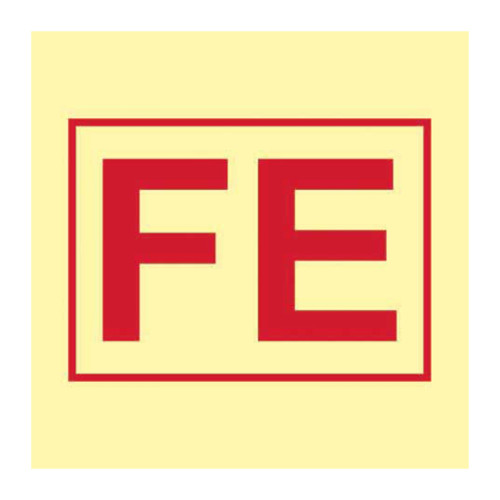 'Locker With Firemans Outfit' Sign, Flexible Photoluminescent Vinyl (150mm x 150mm)