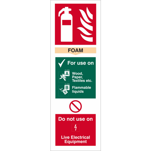 Foam extinguisher - RPVC (300 x 100mm) 17336