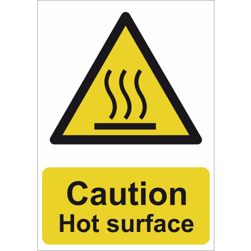 Caution Hot surface - RPVC (210 x 148mm) 17356