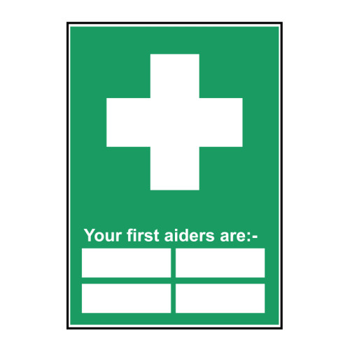 First aid Your first aiders are - 17357