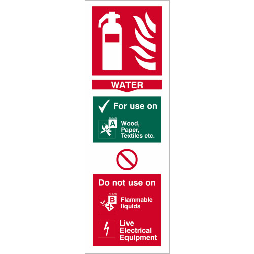 Water extinguisher - SAV (300 x 100mm) 17358