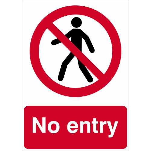 No entry - RPVC (297 x 420mm) 17361