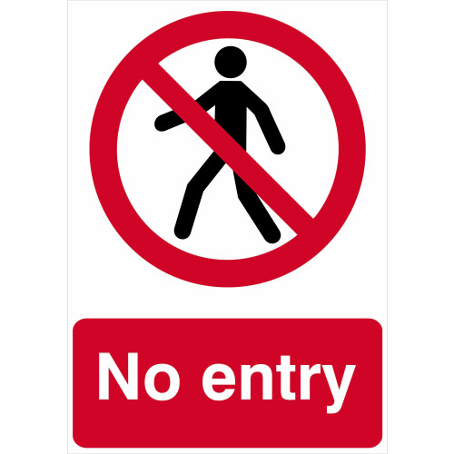No entry - RPVC (148 x 210mm) 17369