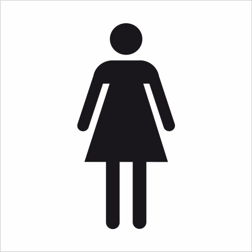Ladies toilet symbol - RPVC (150 x 150mm) 17370