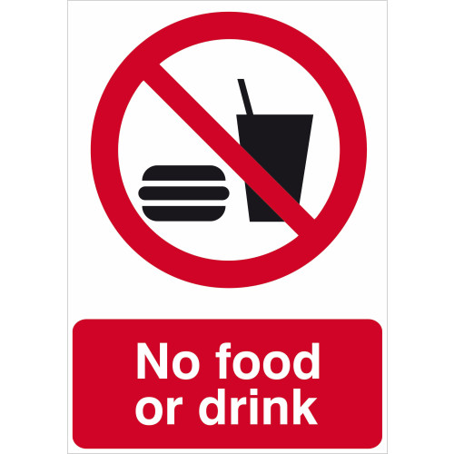 No food or drink - SAV (148 x 210mm) 17374