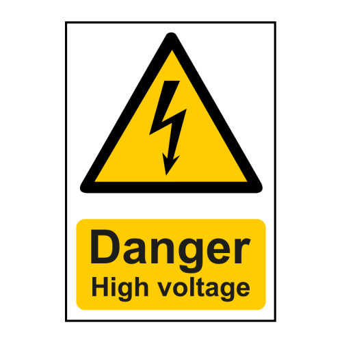 Danger High voltage - RPVC (210 x 148mm) 17379