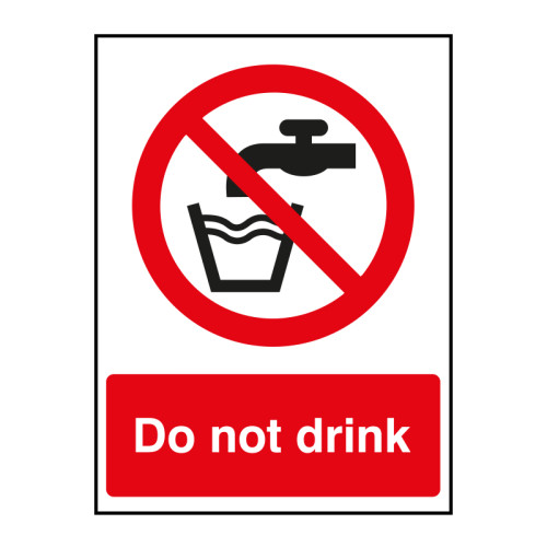 Do not drink - SAV (75 x 100mm) 17387