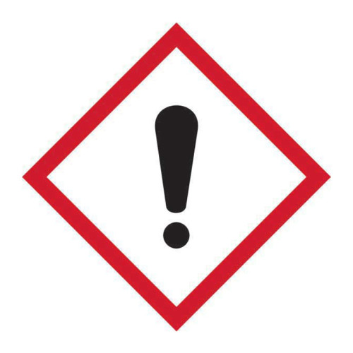 'GHS Irritant Symbol' Labels, Self-Adhesive Vinyl, (50mm x 50mm) Pack of 10