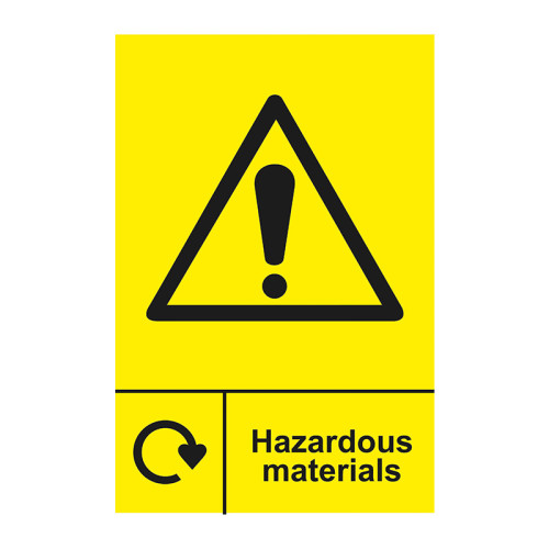 Recycling: Hazardous Materials 1.2mm Recyclable PP (150 x 200mm)
