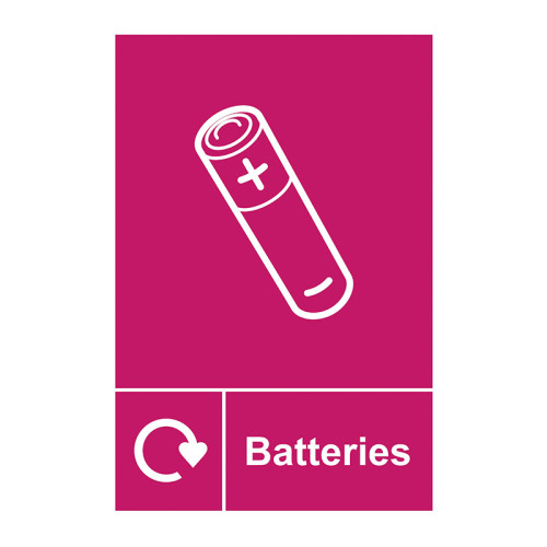 Recycling: Batteries 1.2mm Recyclable PP (150 x 200mm)