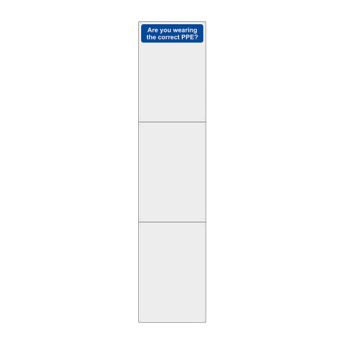Large Safety Mirror Set - Are You Wearing The Correct PPE - Overall W400mm x H1800mm