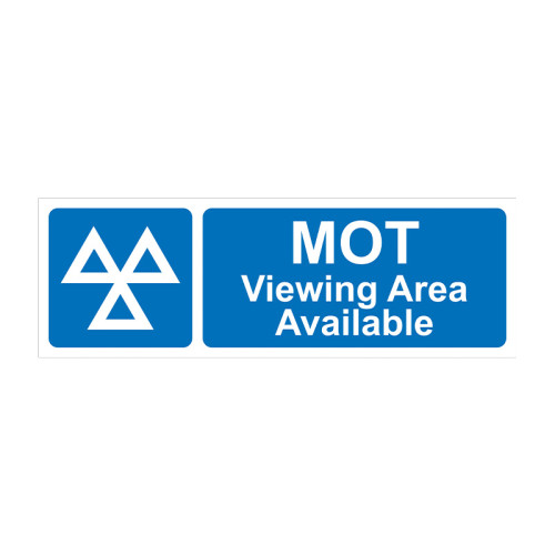 MOT Viewing Area Available 1.2mm Recyclable PP (600 x 200mm)