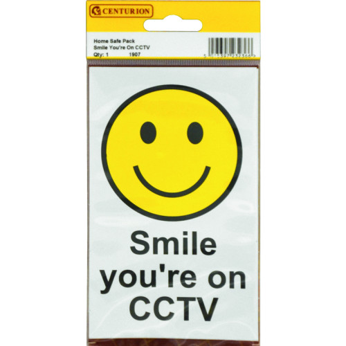 89mm x 150mm Home Safe Pack 'Smile You're on CCTV' (Pack of 2)