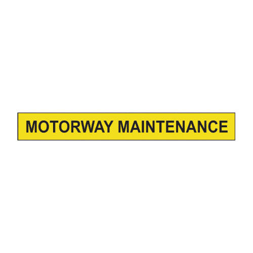 Motorway Maintenance - 1.2mm Recyclable PP (600 x 75mm)