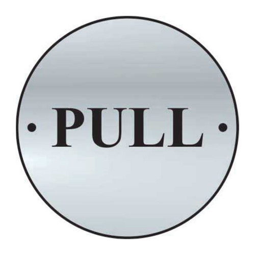 'Pull' Door Disc, Satin Stainless Steel, (75mm Dia.)