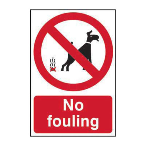 'No Fouling' Sign, 2mm Vandal Resistant Polycarbonate (200mm x 300mm)