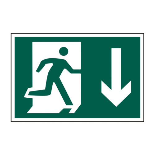 Running man arrow down - 1.2mm Recyclable PP (600 x 400mm)