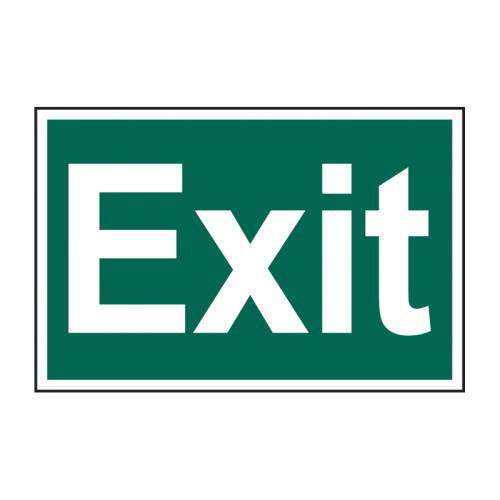 Exit (text only) - Self Adhesive PP (600 x400mm)