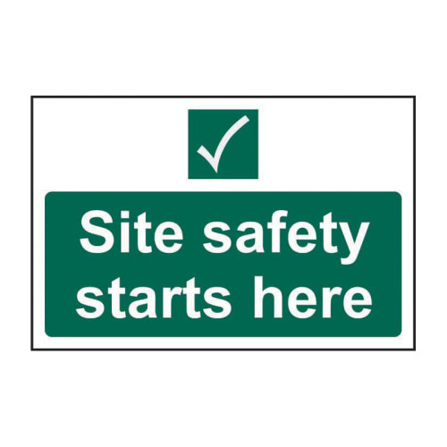 Site safety starts here - PP - 1.2mm Polypropylene Non Adhesive - Non Bagged - (600 x 400mm)