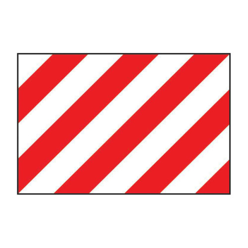 Red & white warning panel - PP - 1.2mm Polypropylene Non Adhesive - Non Bagged - (600 x 400mm)