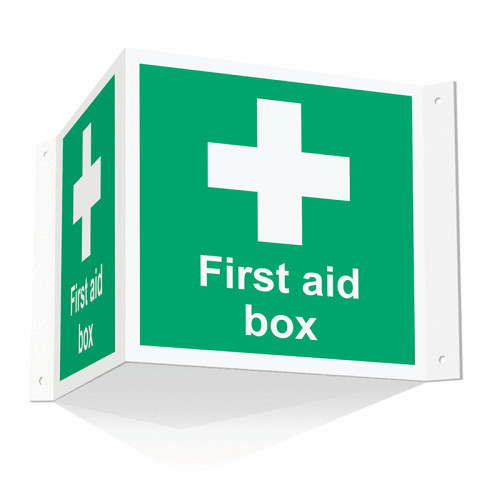First aid box (Projection sign) 1.2mm Recyclable PP (200mm face)