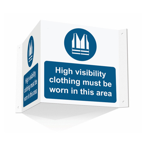 High Vis Must Be Worn In This Area (Projection sign) - PP (200mm face)