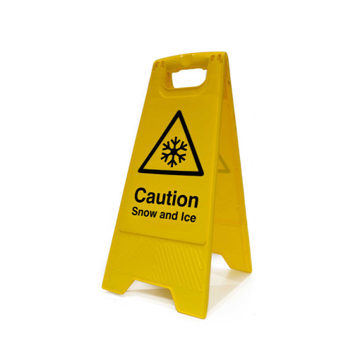 'Caution Snow And Ice', Heavy Duty A Board (620mm x 200mm)