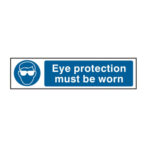 Eye protection must be worn - Self Adhesive PP (200 x 50mm)