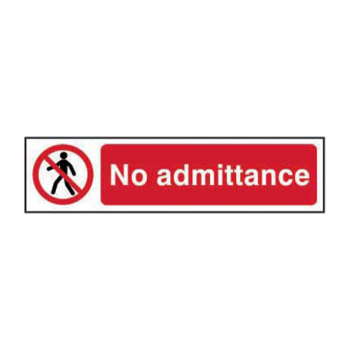 No admittance - Self Adhesive PP (200 x 50mm)