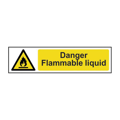 Centurion 'Danger Flammable Liquid' Sign, SelfAdhesive SemiRigid