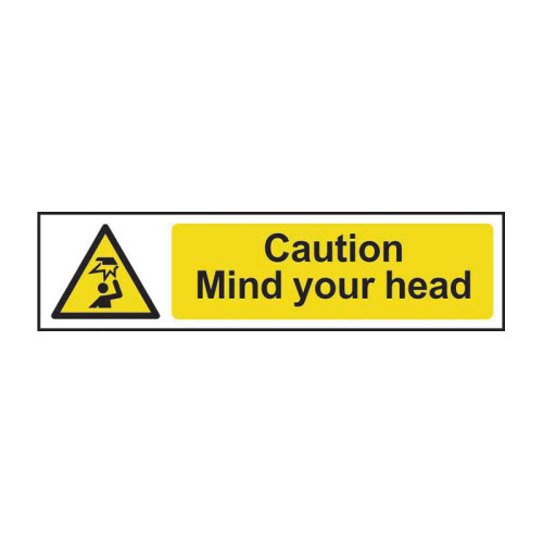 Caution Mind your head - Self Adhesive PP (200 x 50mm)