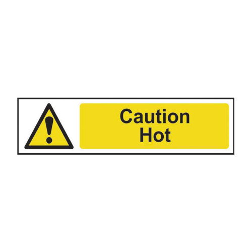 Caution Hot - Self Adhesive PP (200 x 50mm)
