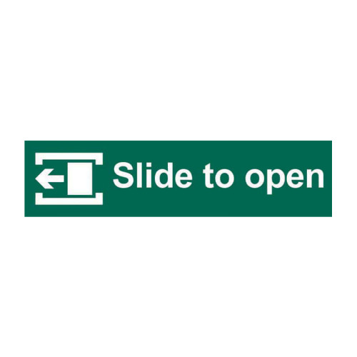 Slide to open (left) - 1.2mm Recyclable PP (200 x 50mm)