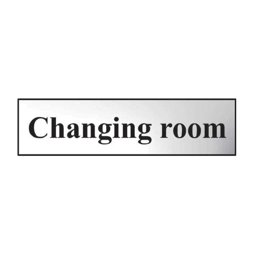 Centurion 'Changing Room' Sign, Chrome Effect, SelfAdhesive PVC