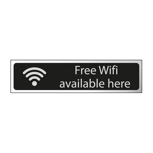 Free Wifi Available Here â€“ CHR (200 x 50mm)